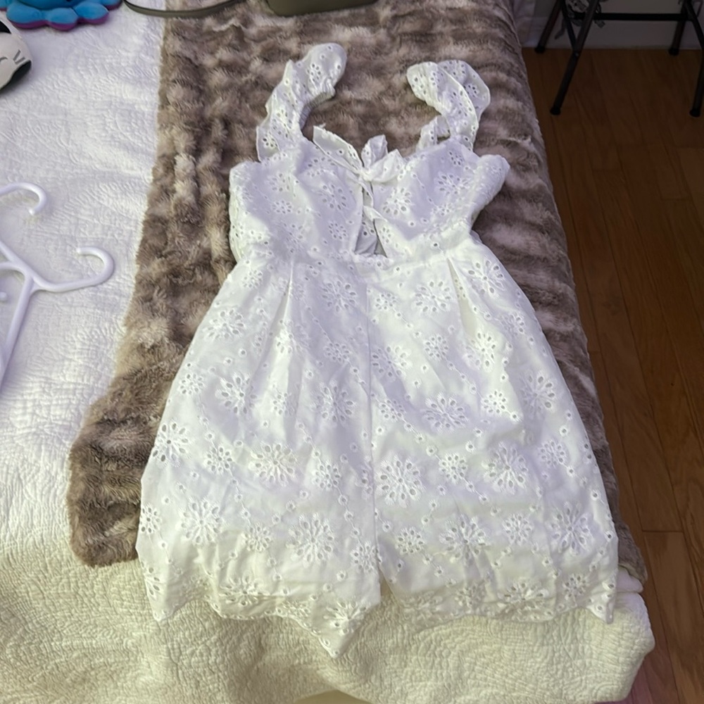 white floral romper